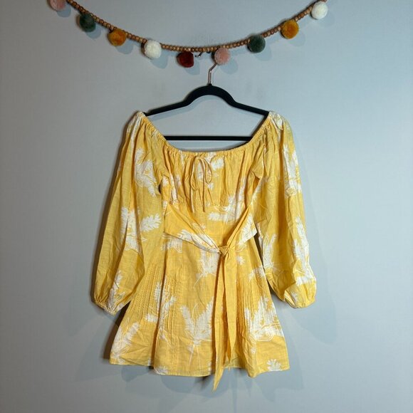 Sabo Skirt yellow floral Monroe dress - Picture 2 of 6